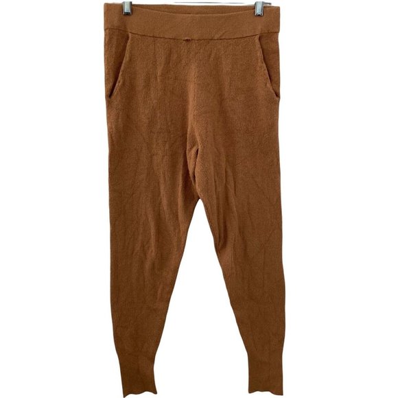 Leith Leggings Knit Womens Medium Golden Yellow Stretch - Picture 11 of 11